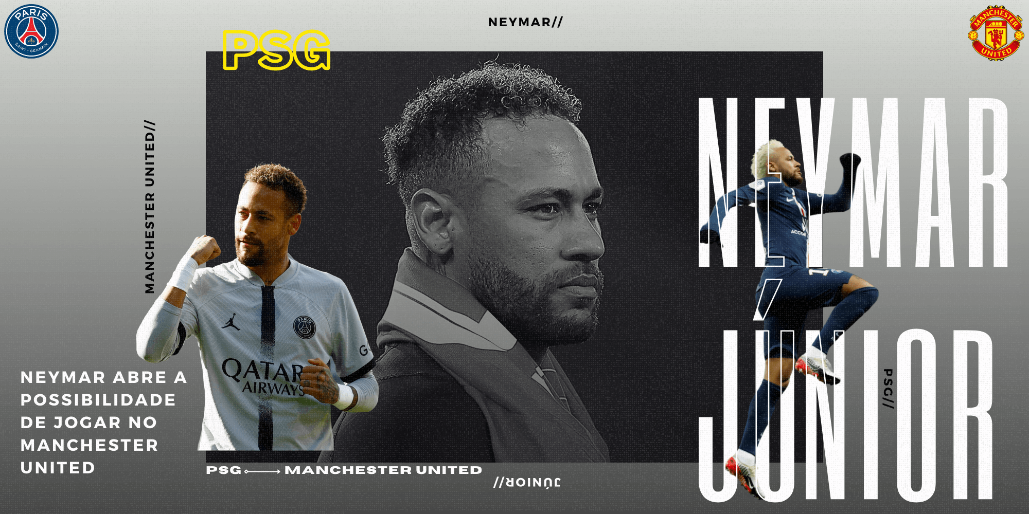 Por que Neymar não está jogando contra o Manchester United?